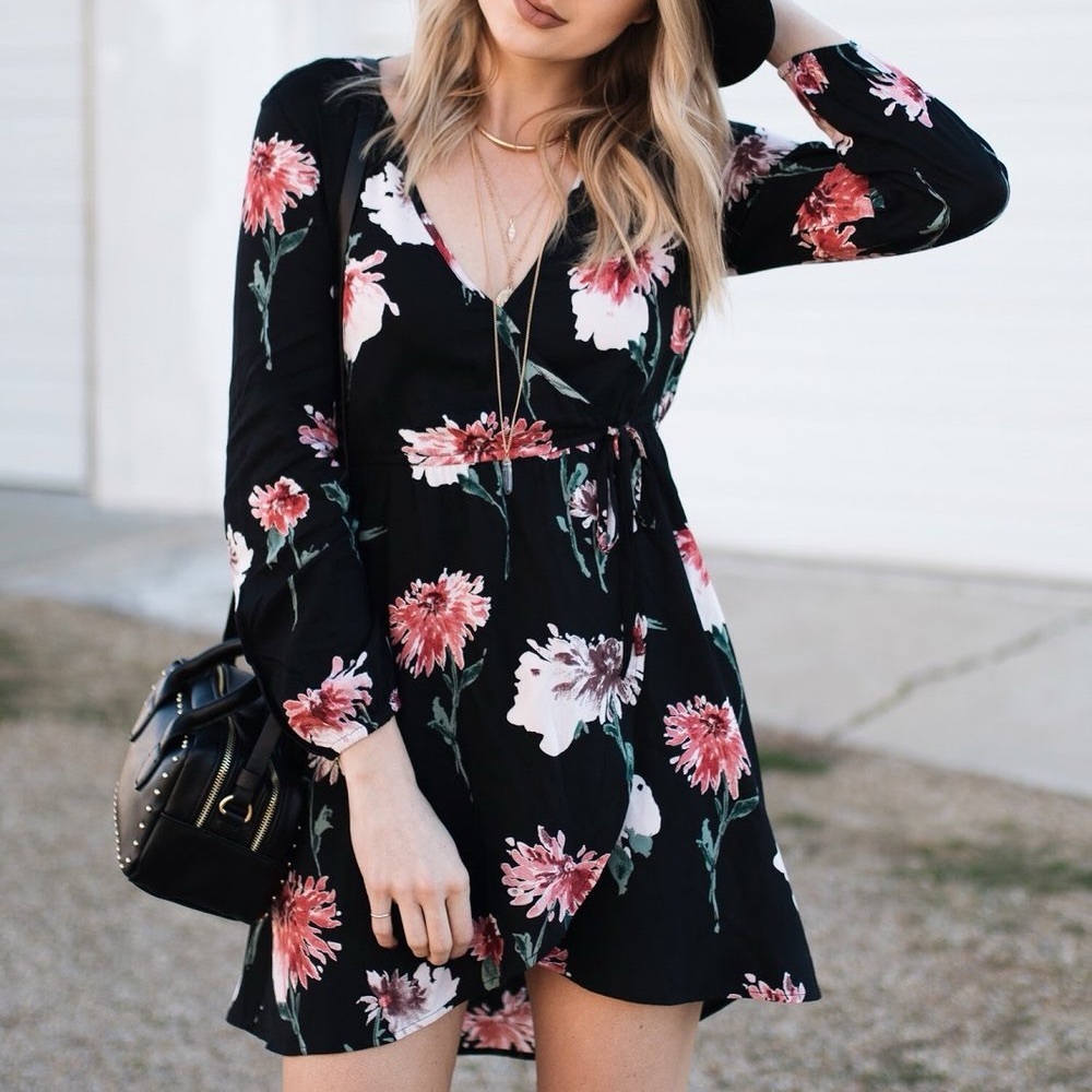Black Floral Dress